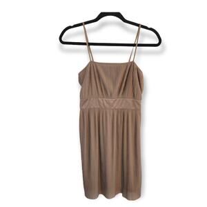 Forever 21 Taupe/Bronze Accordion Pleated Dress New with Tags Size Small NWT